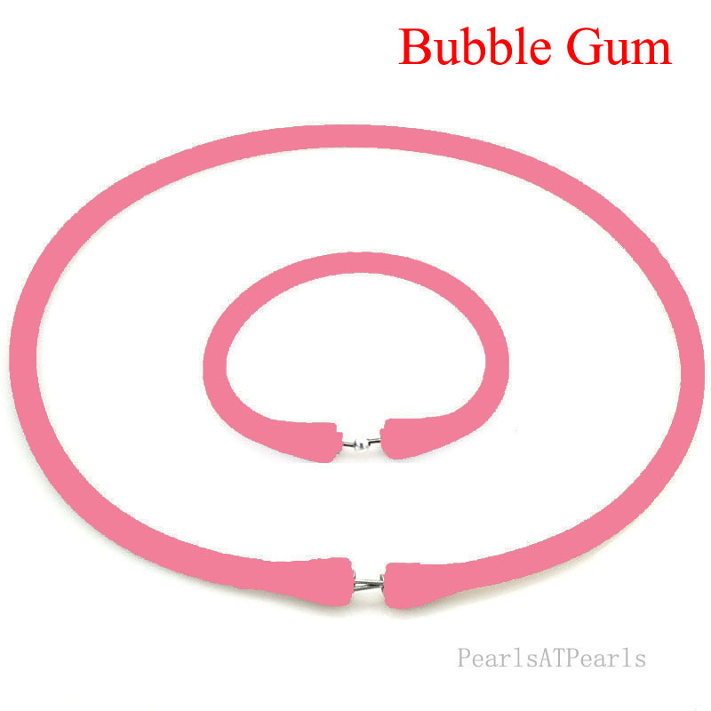 Wholesale Bubble Gum Rubber Silicone Band for Custom Necklace Set