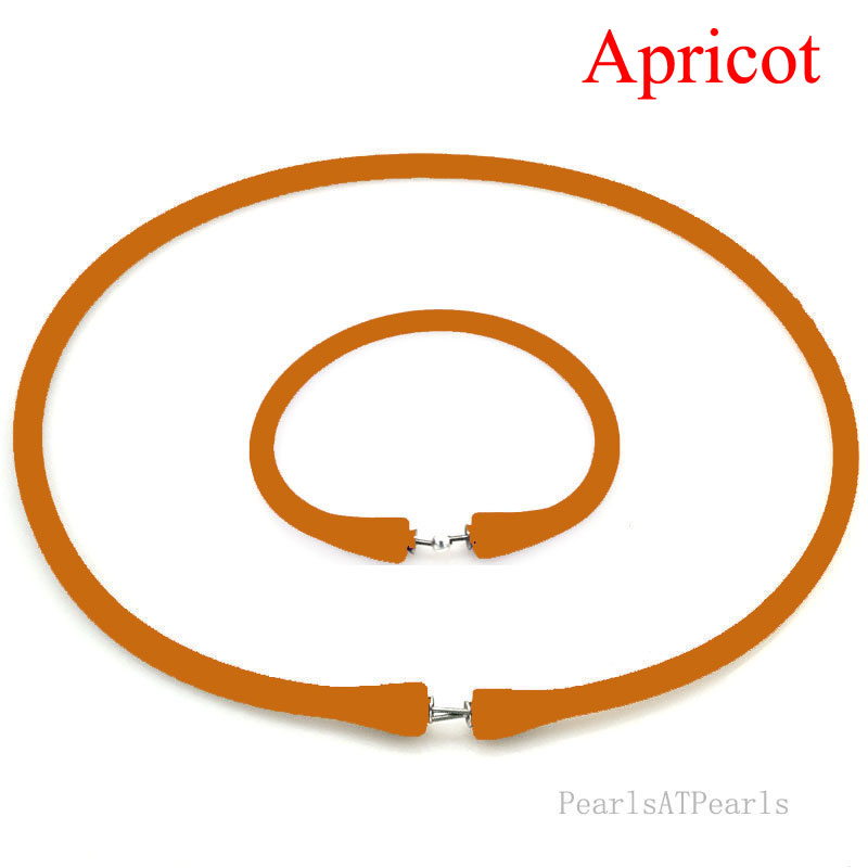 Wholesale Apricot Rubber Silicone Band for Custom Necklace Set