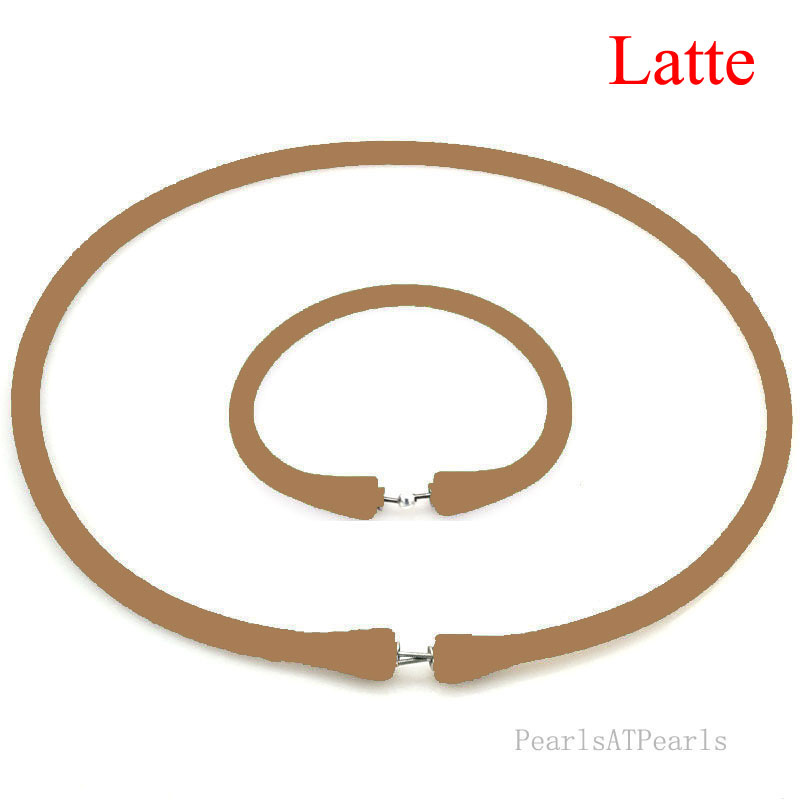 Wholesale Latte Rubber Silicone Band for Custom Necklace Set