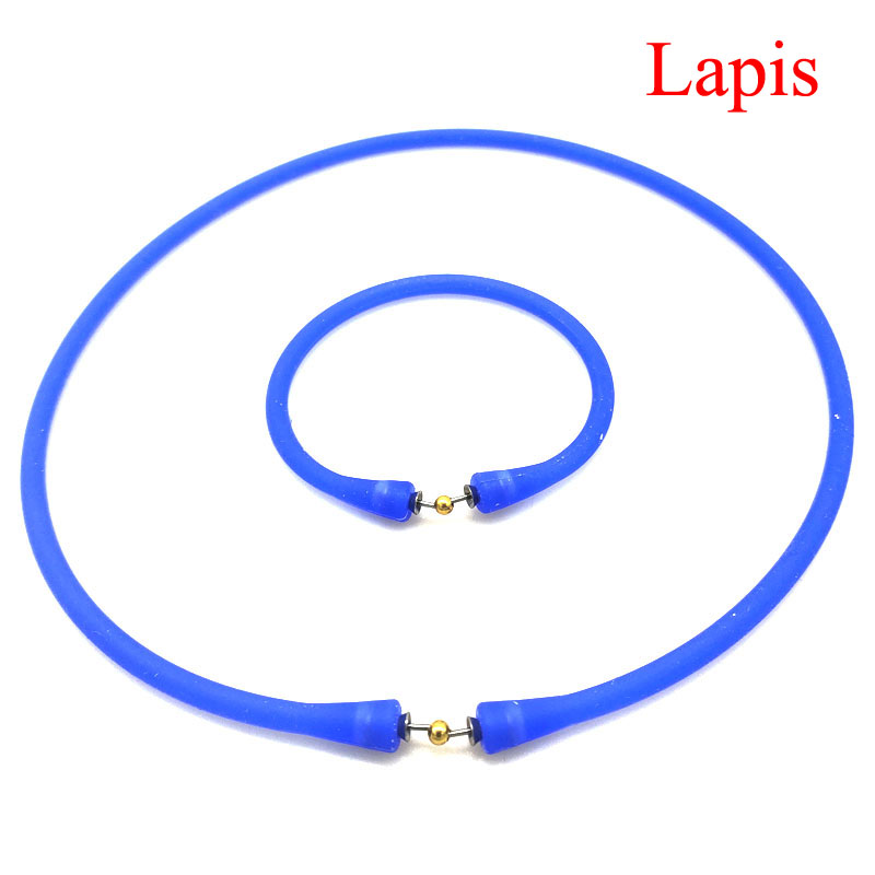 Wholesale Lapis Rubber Silicone Band for Custom Necklace Set