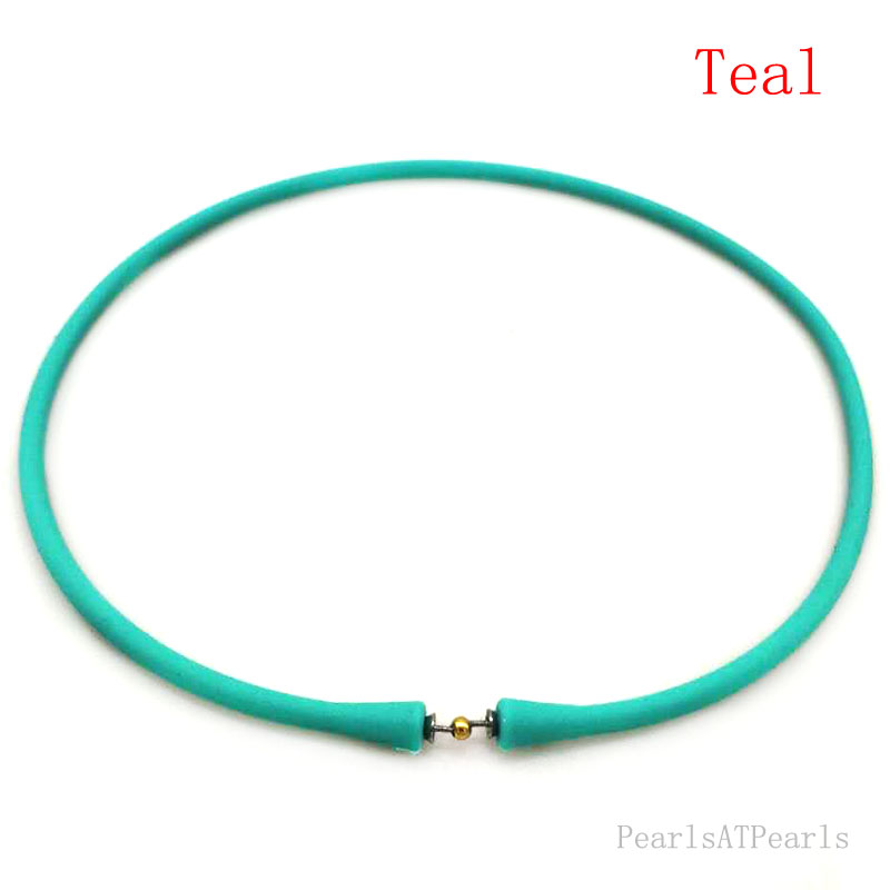Wholesale Teal Rubber Silicone Band for Custom Necklace Set