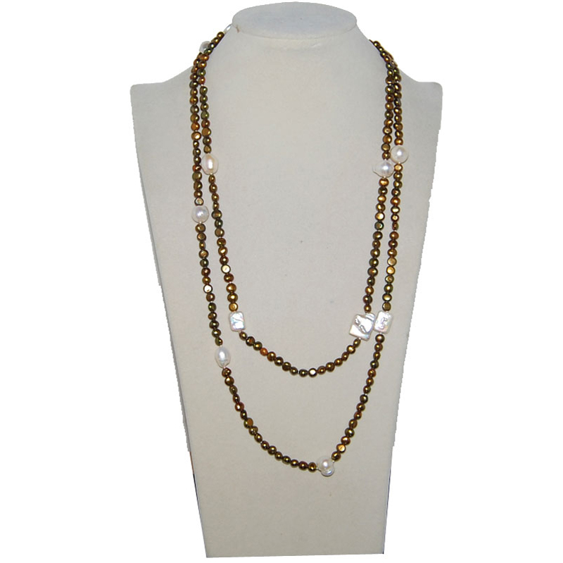 51 inches Natural Nugget Freshwater Pearl Rope Necklace