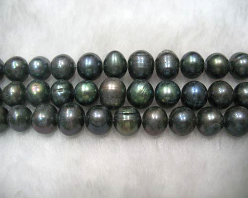 16 inches 8-9mm Black Potato Fresh Water Pearls Loose Strand