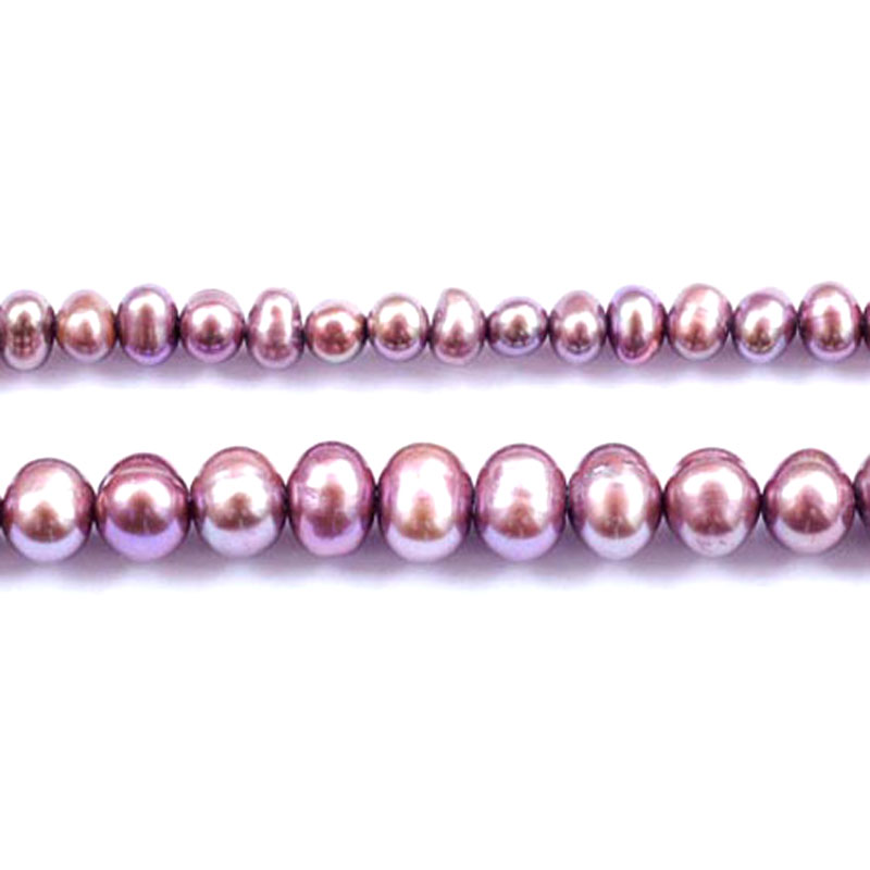 16 inches 7-8mm Natural Lavender Potato Fresh Water Pearls Loose Strand