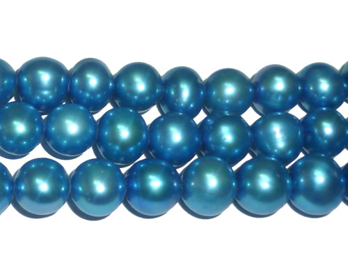 16 inches 9-10mm Skyeblue Potato Freshwater Pearls Loose Strand