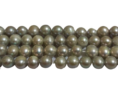 16 inches 7-8mm Silver Gray High Luster Potato Pearls Loose Strand