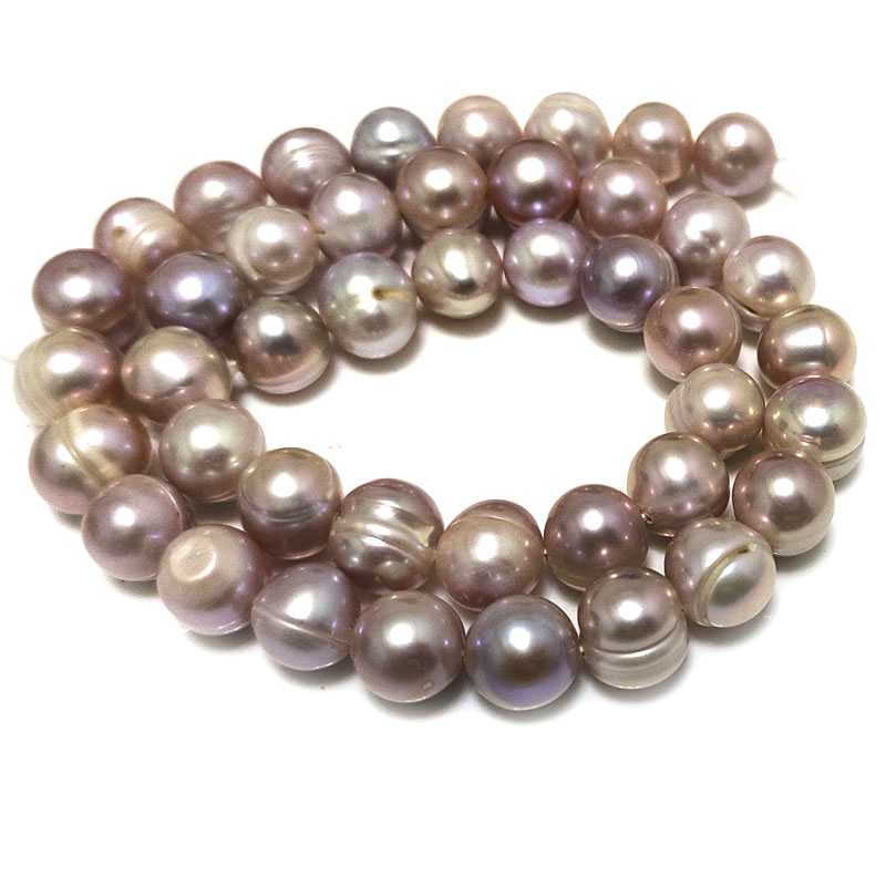 16 inches 9-10mm Natural Lavender Potato Pearls Loose Strand