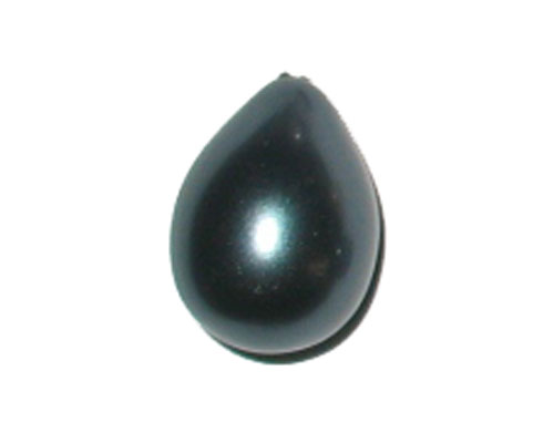 12x16mm Black Half Hole Raindrop Shell Pearls Loose Bead